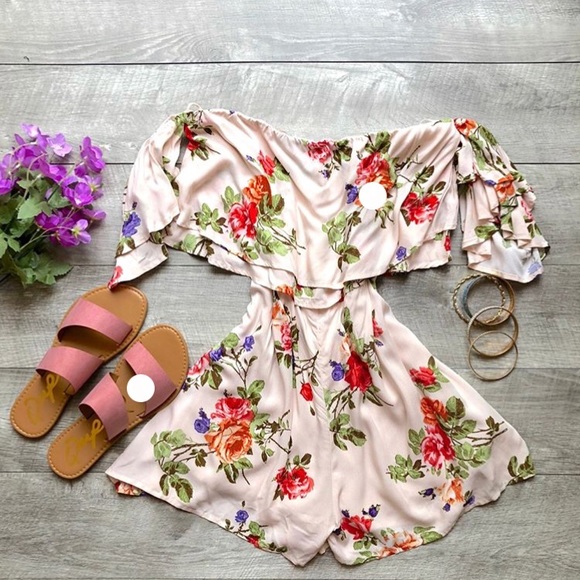 Pants - Floral romper